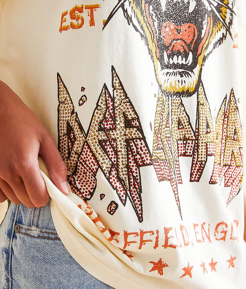 Def Leppard Oversized Band T-Shirt