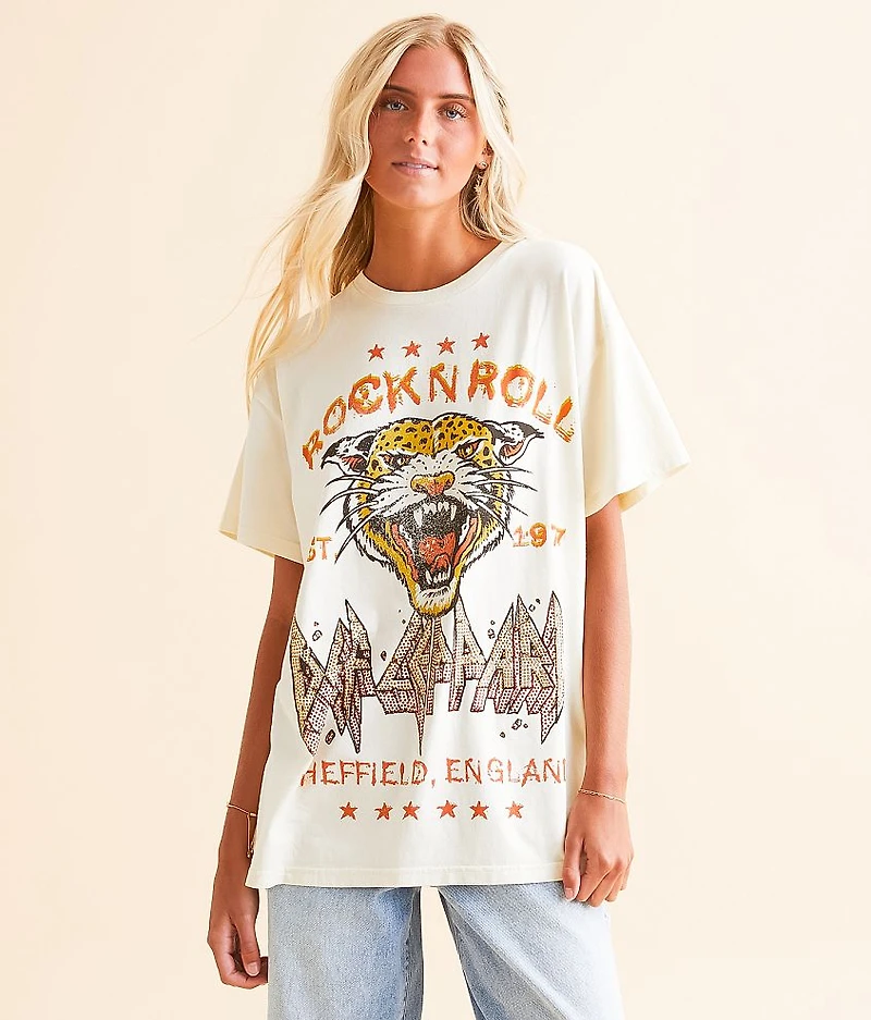 Def Leppard Oversized Band T-Shirt