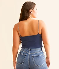 17 Chain Strap Cropped Tank Top