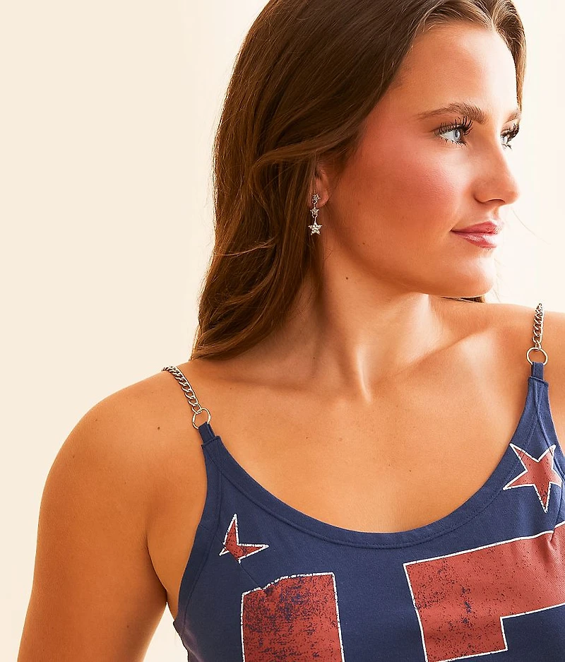 17 Chain Strap Cropped Tank Top