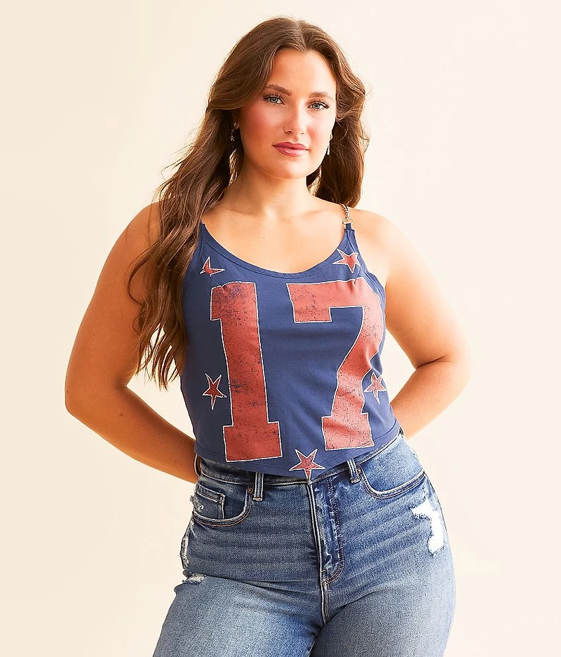 17 Chain Strap Cropped Tank Top