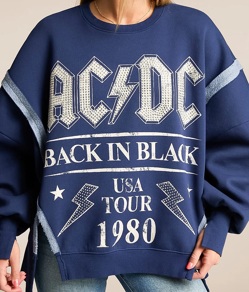 AC/DC Rhinestone Band Pullover