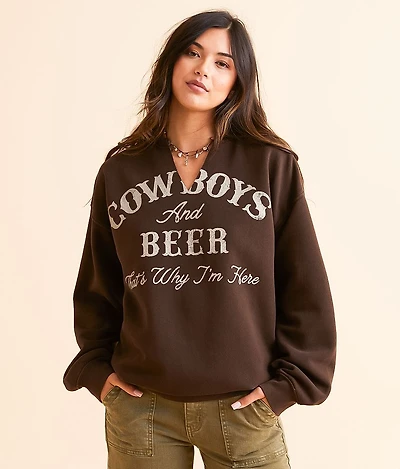 Cowboys & Beer Oversized Pullover