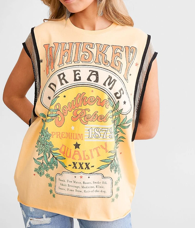 Whiskey Dreams Chain Trim Tank Top