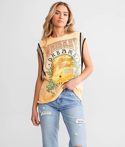 Whiskey Dreams Chain Trim Tank Top