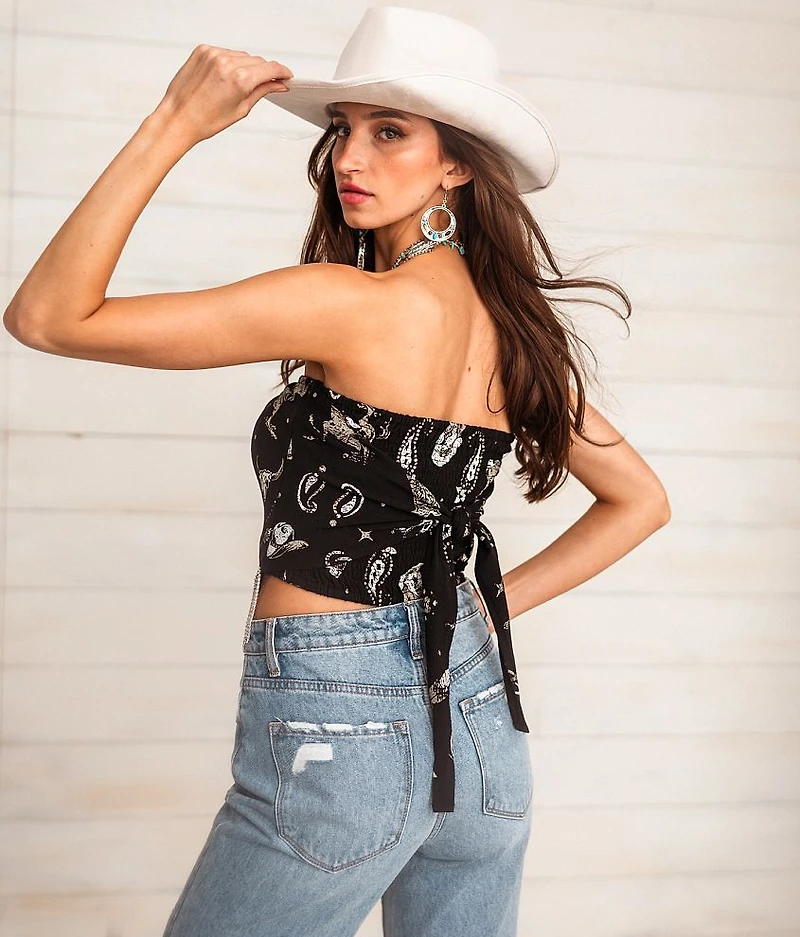 Cowgirl Bandana Tube Top