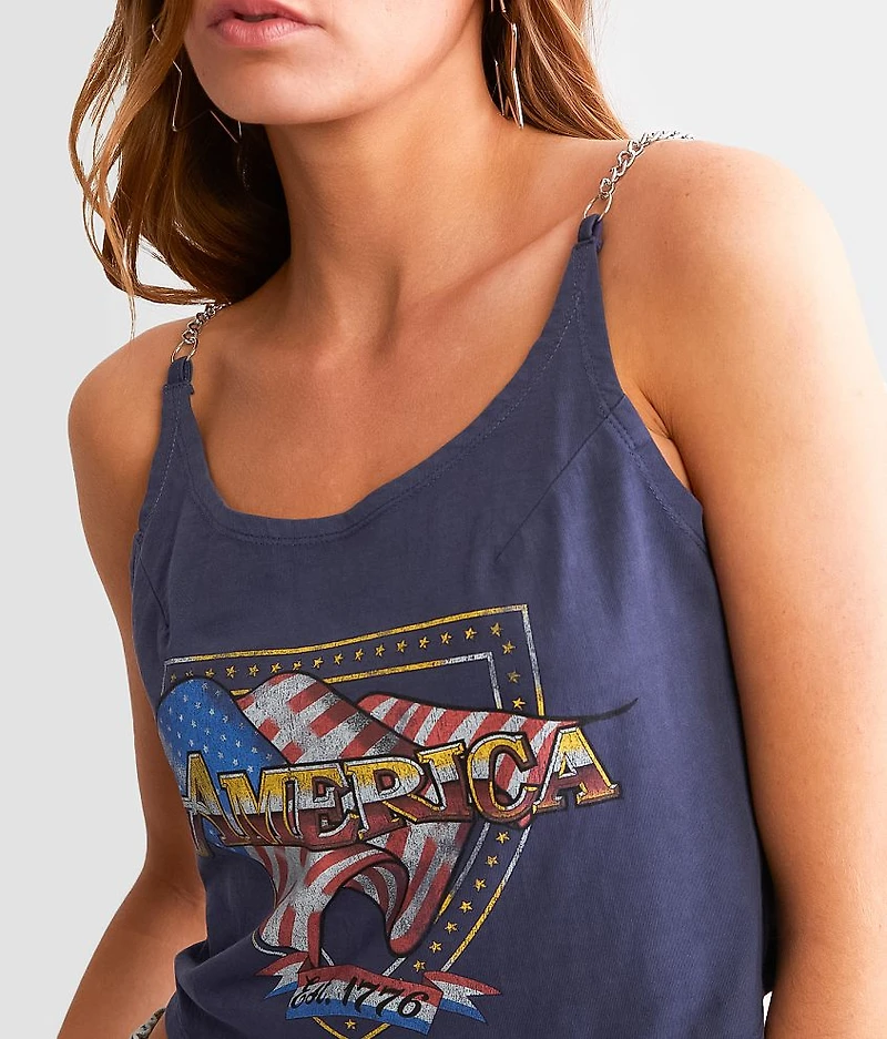 American Metal Chain Strap Tank Top