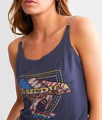 American Metal Chain Strap Tank Top
