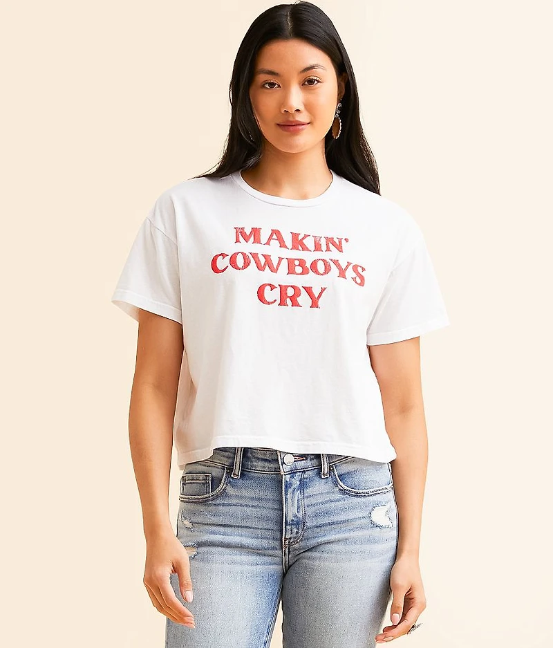 Makin' Cowboys Cry Cropped T-Shirt