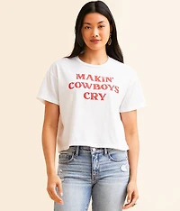 Makin' Cowboys Cry Cropped T-Shirt