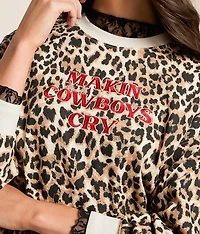 Makin' Cowboys Cry Cheetah Pullover