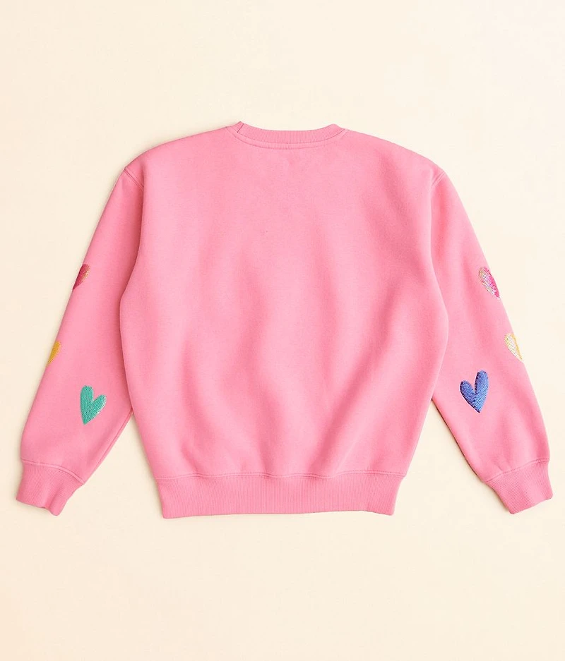 Girls - Sequin Heart Pullover