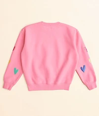 Girls - Sequin Heart Pullover
