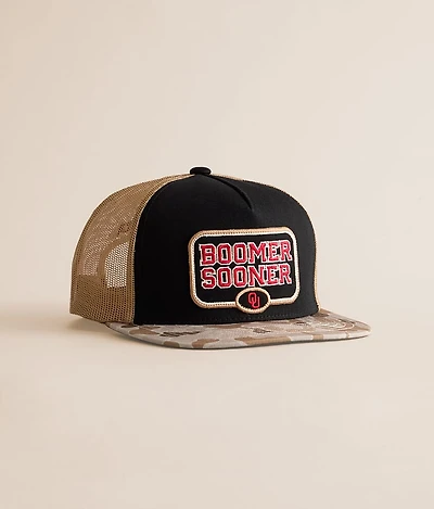 Oklahoma Boomer Sooner Camo Trucker Hat