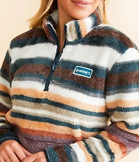 Striped Fleece Pullover