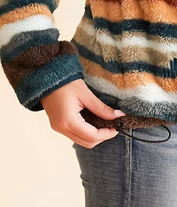 Striped Fleece Pullover
