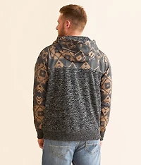 Jimmy Pieced Hooded Henley Sweatshirt