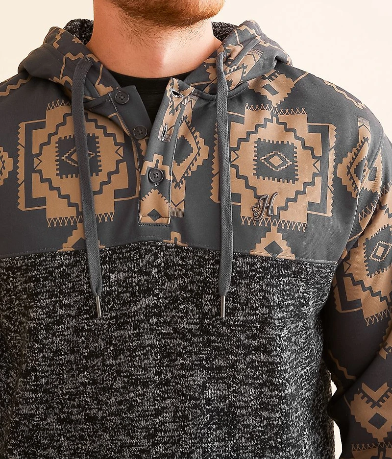 Jimmy Pieced Hooded Henley Sweatshirt