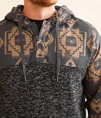 Jimmy Pieced Hooded Henley Sweatshirt