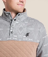 Stevie Quilted Henley Pullover