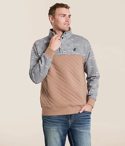 Stevie Quilted Henley Pullover