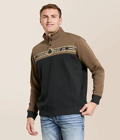 Stevie Quilted Quarter Snap Pullover
