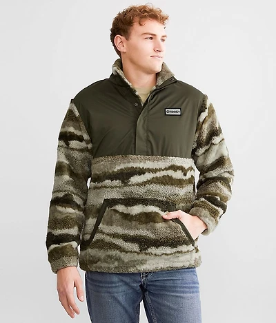 Sherpa Fleece Quarter Snap Pullover