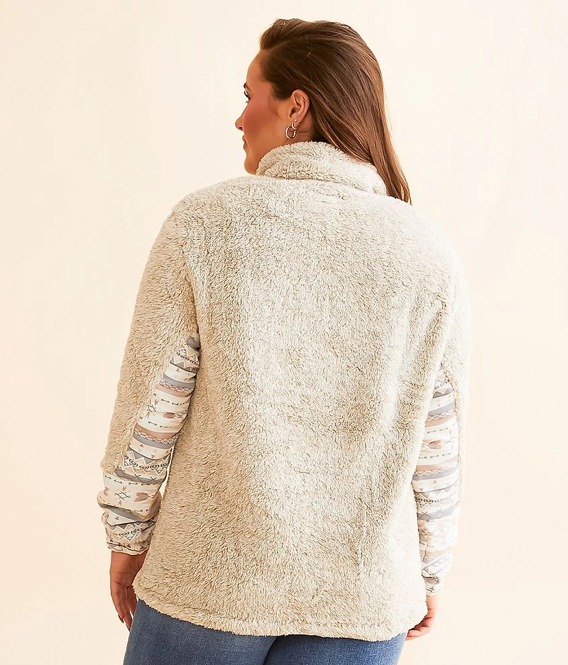 Pieced Aztec Fleece Pullover