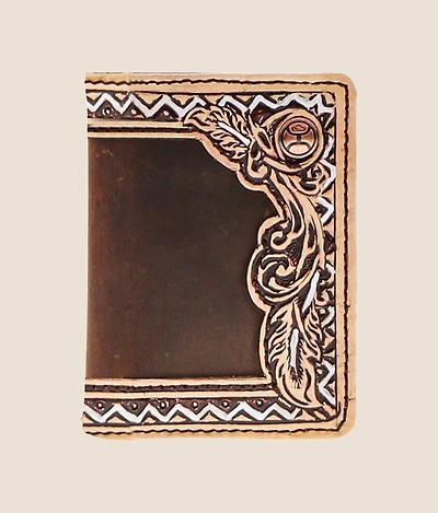 Hooey War Paint Leather Money Clip Wallet