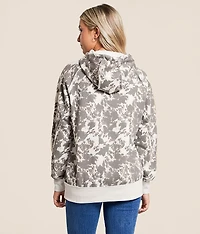 Fishtail Cow Print Hooded Sweatshirt