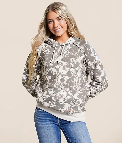 Fishtail Cow Print Hooded Sweatshirt