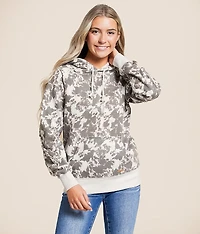 Fishtail Cow Print Hooded Sweatshirt