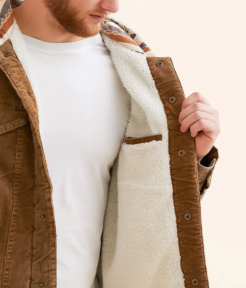 Hooded Corduroy Jacket