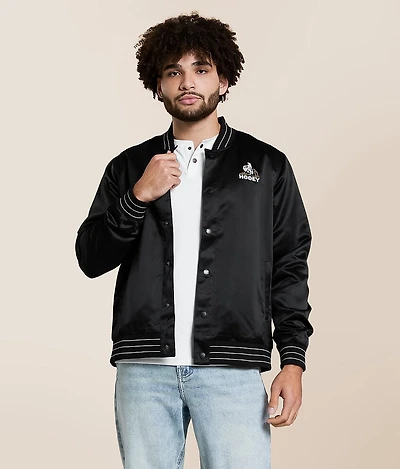 Big Sky Satin Bomber Jacket