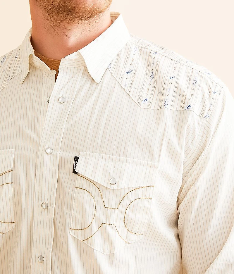 Dos Sol Western Striped Performance Stretch Shirt