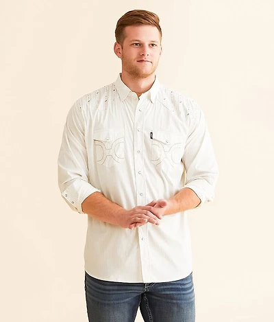 Dos Sol Western Striped Performance Stretch Shirt
