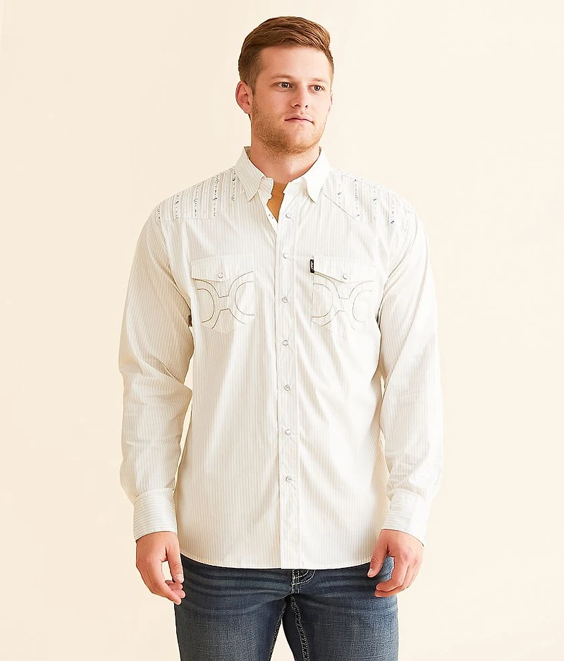 Dos Sol Western Striped Performance Stretch Shirt