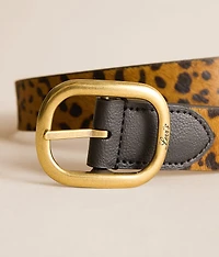 Reversible Leopard Leather Belt
