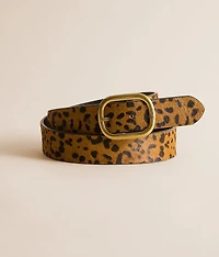 Reversible Leopard Leather Belt