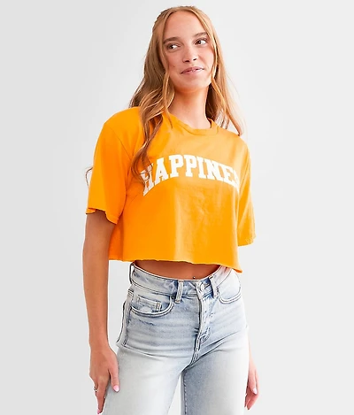 Happiness Cropped T-Shirt