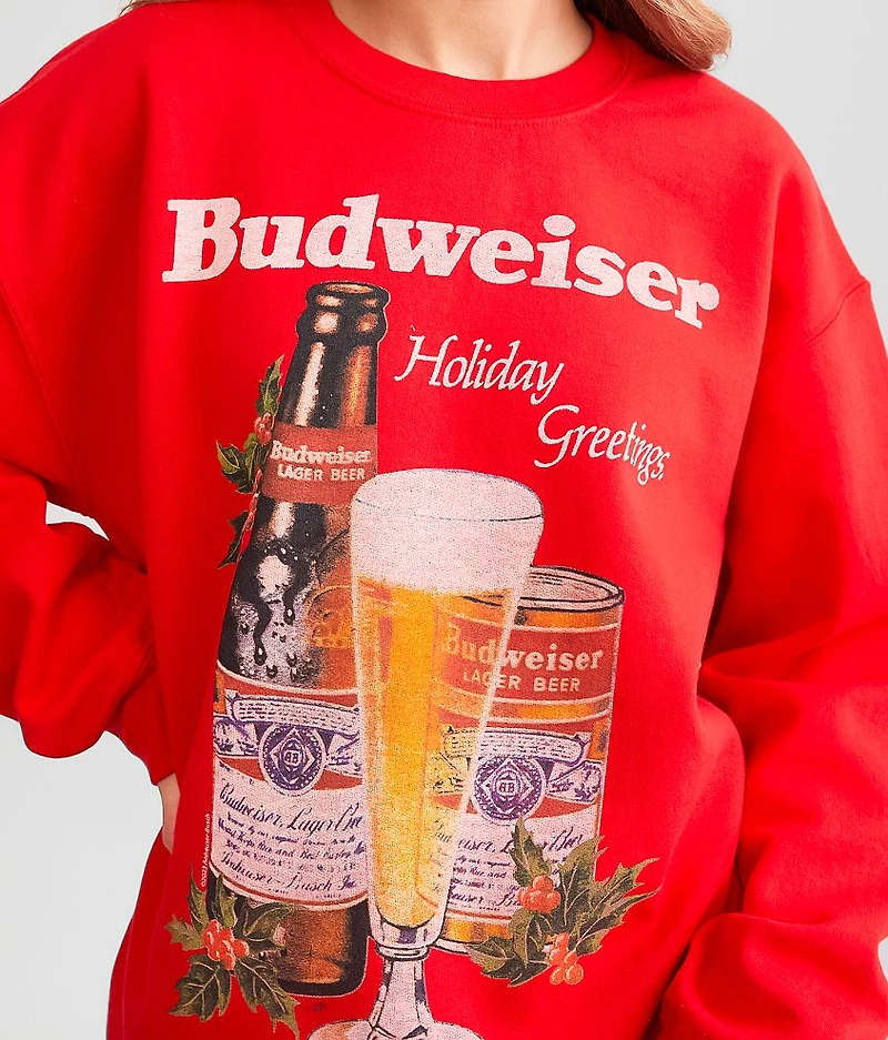 Budweiser Holiday Oversized Pullover
