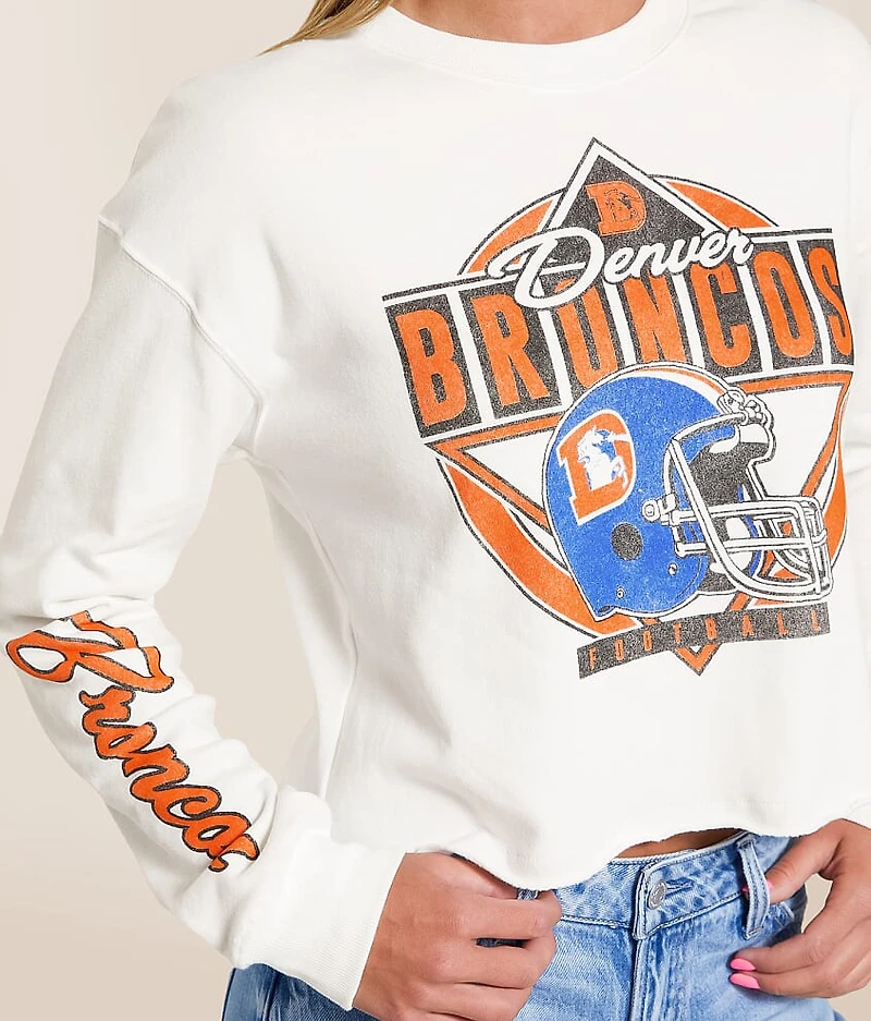 Denver Broncos Helmet Cropped Pullover