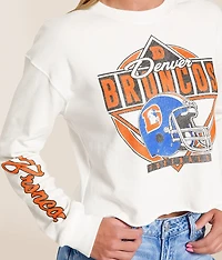 Denver Broncos Helmet Cropped Pullover