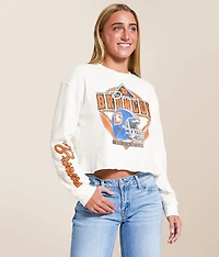 Denver Broncos Helmet Cropped Pullover