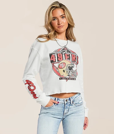 Junkfood San Francisco 49ers Helmet Cropped Pullover