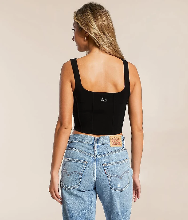 Arkansas Razorbacks Corset Cropped Tank Top
