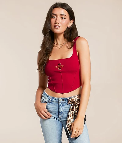 HYPE AND VICE Iowa State Cyclones Cropped Tank Top