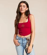 HYPE AND VICE Iowa State Cyclones Cropped Tank Top
