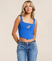 HYPE AND VICE Kansas Jayhawks Cropped Tank Top