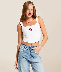 HYPE AND VICE Oklahoma Sooners Cropped Tank Top